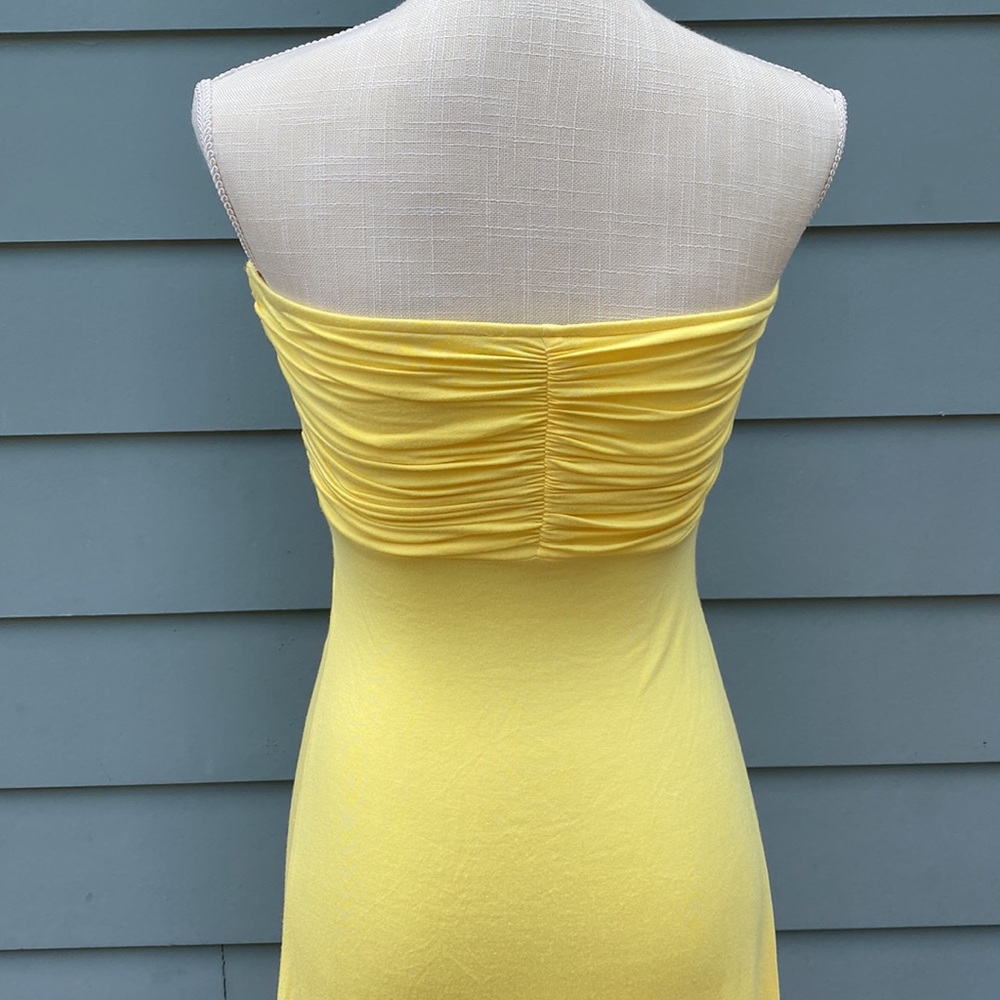 Sky brand yellow embellished strapless maxi dress - Picture 6 of 10